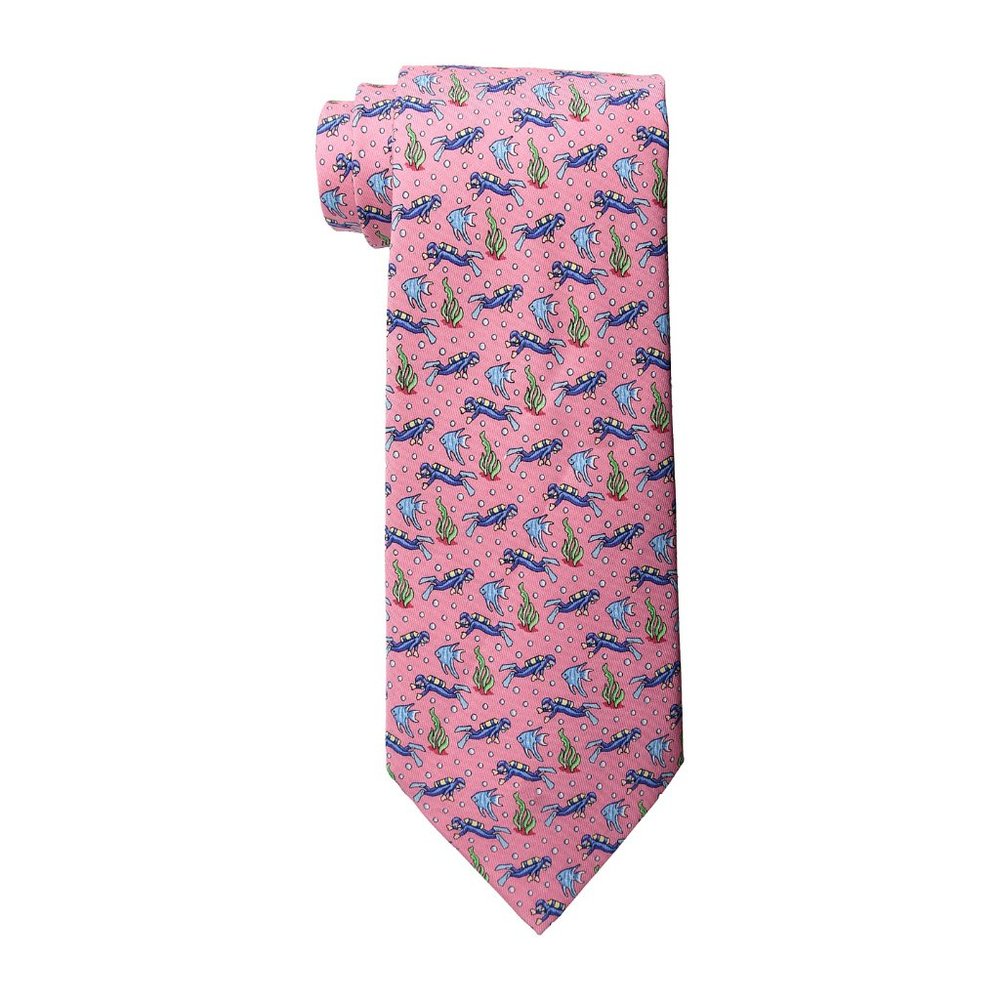 Vineyard Vines 100% Silk Tie Pink Scuba Pattern